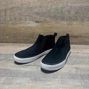 Toms Bryce Black Suede High Top Chelsea Boot Women's Size 11
